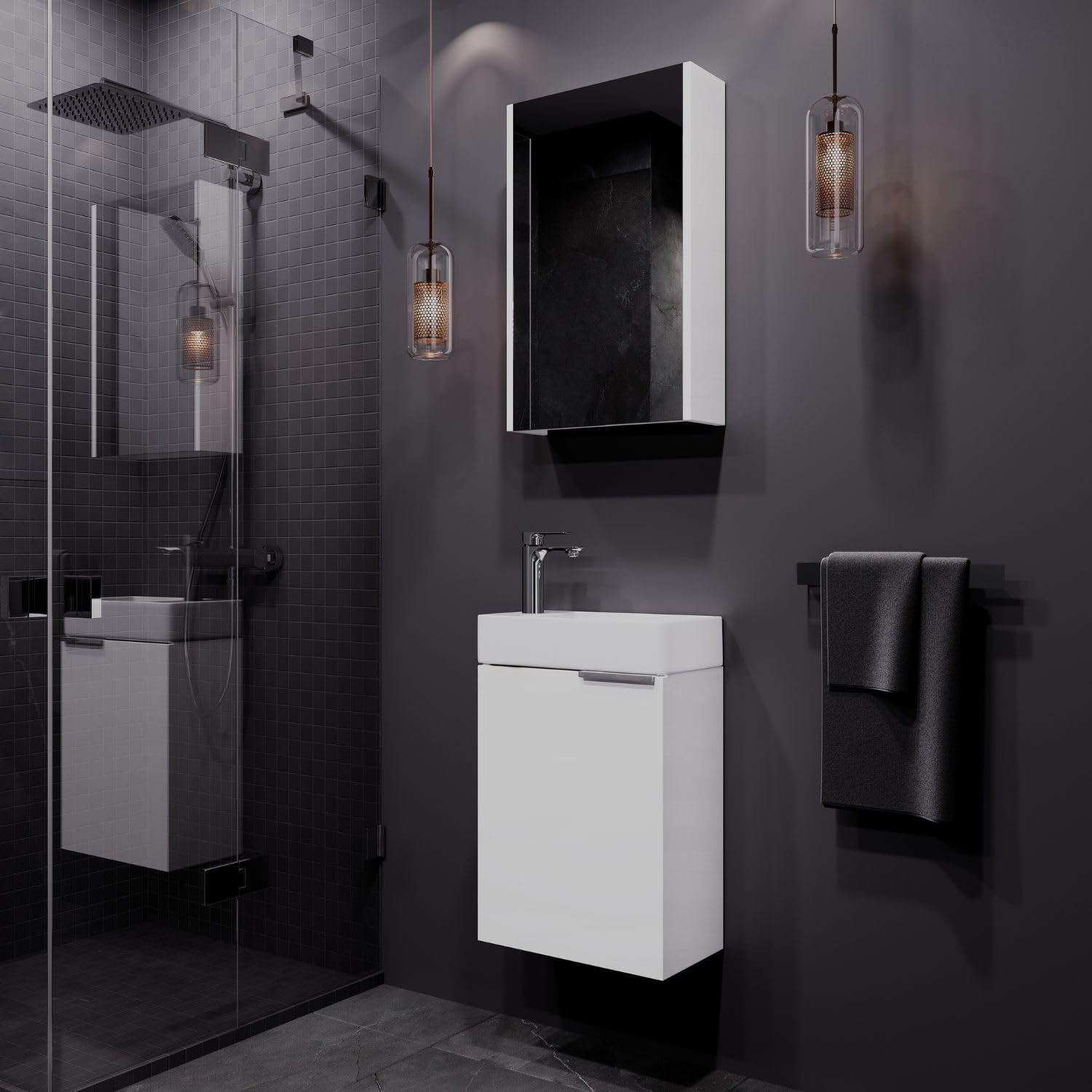 Schildmeyer Carlos 148464 Washbasin Cabinet White 40.2 x 59.2 x 35 cm