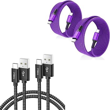 Basesailor USB Type C Charger Cable 3.3FT 2 Pack with USB C to Type C 100W Cable 6.6ft/2Pack for iPhone 15 Max,MacBook,iPad Pro 10 10th Air 4 5th Mini 6 6th Gen,Samsung Note S24 S23 S22,Tab