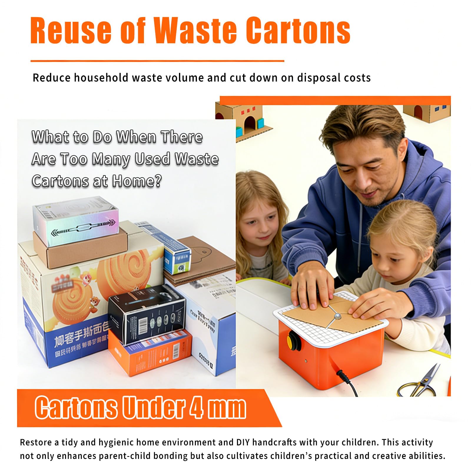 Cortador de cartón eléctrico para niños - Seguro, 15 V, 50 W para Manualidades y construcción, Ideal para niños a Partir de 4 años.
