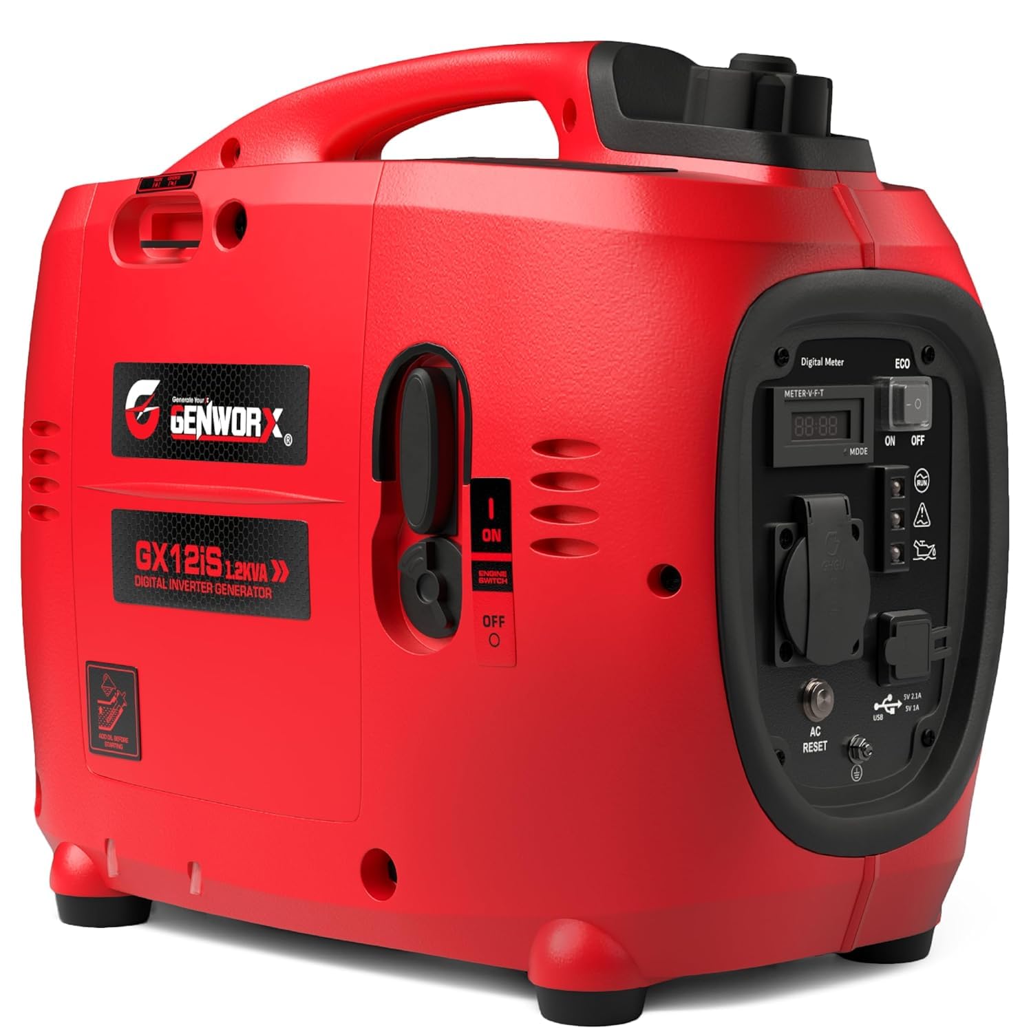 JPT Proseires Genworx 1000W/1.0KW Small & Compact Manual Start Inverter | Lightweight Petrol Generator | With Advanced Frequency Control | Ideal for Camping, Outdoor Events & Home Backup-image-33