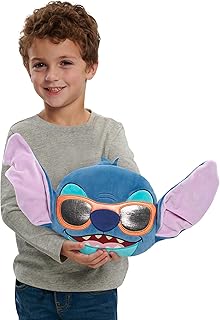 Disney Street Beach 13-Inch Character Head Plush Stitch, Blue, Lilo and Stitch