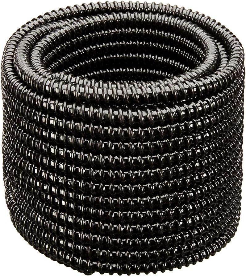 Non Kink, Corrugated, Flexible PVC Water Garden Hose and Pond Tubing. Thick Wall. US/UL Sizing (1" Dia x 50 ft)
