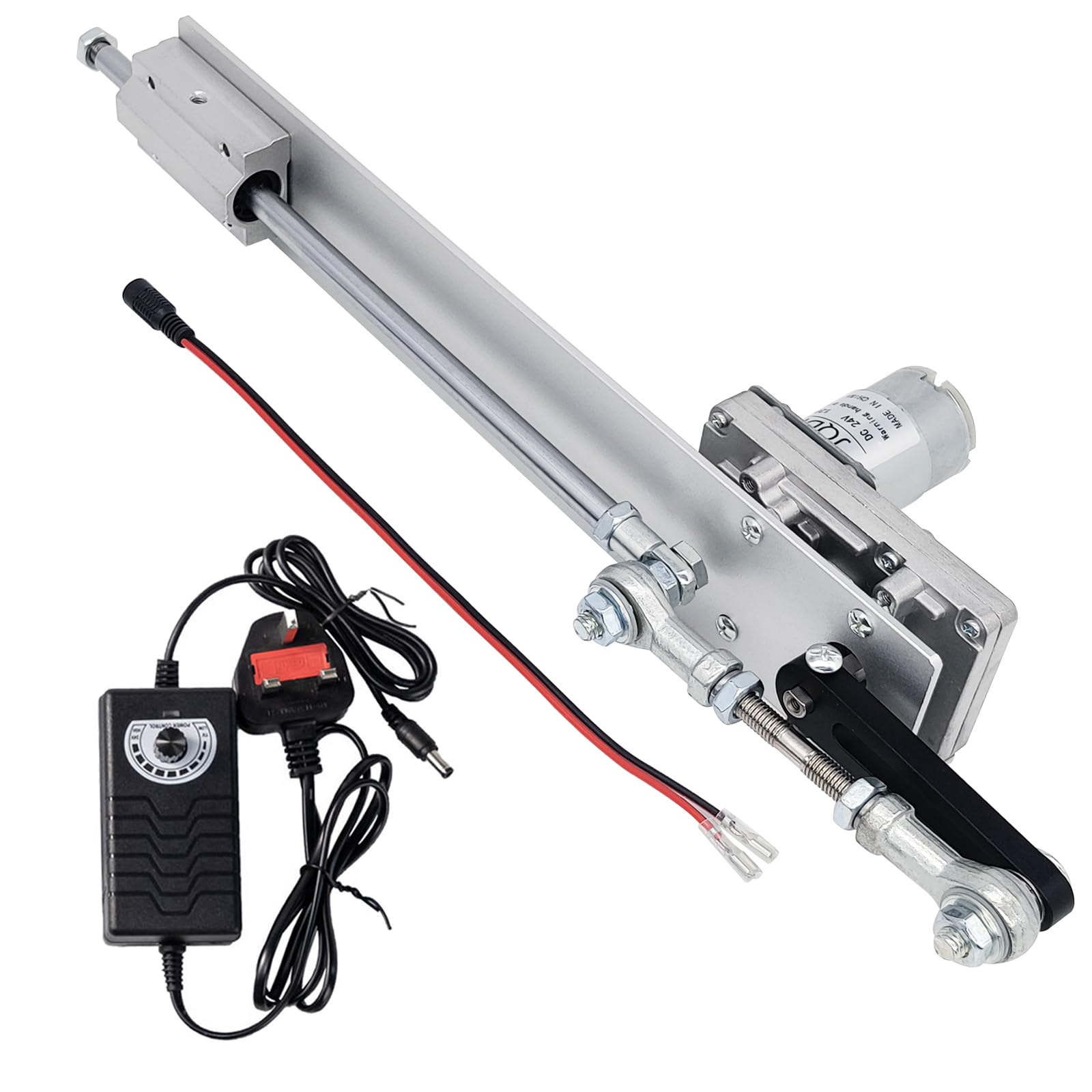 DIY Reciprocating Linear Actuator Motor DC 24V,Adjustable Stroke 1.18“- 6"/(3cm-15cm),Variable Speed from 25-120rpm,with Speed Regulator