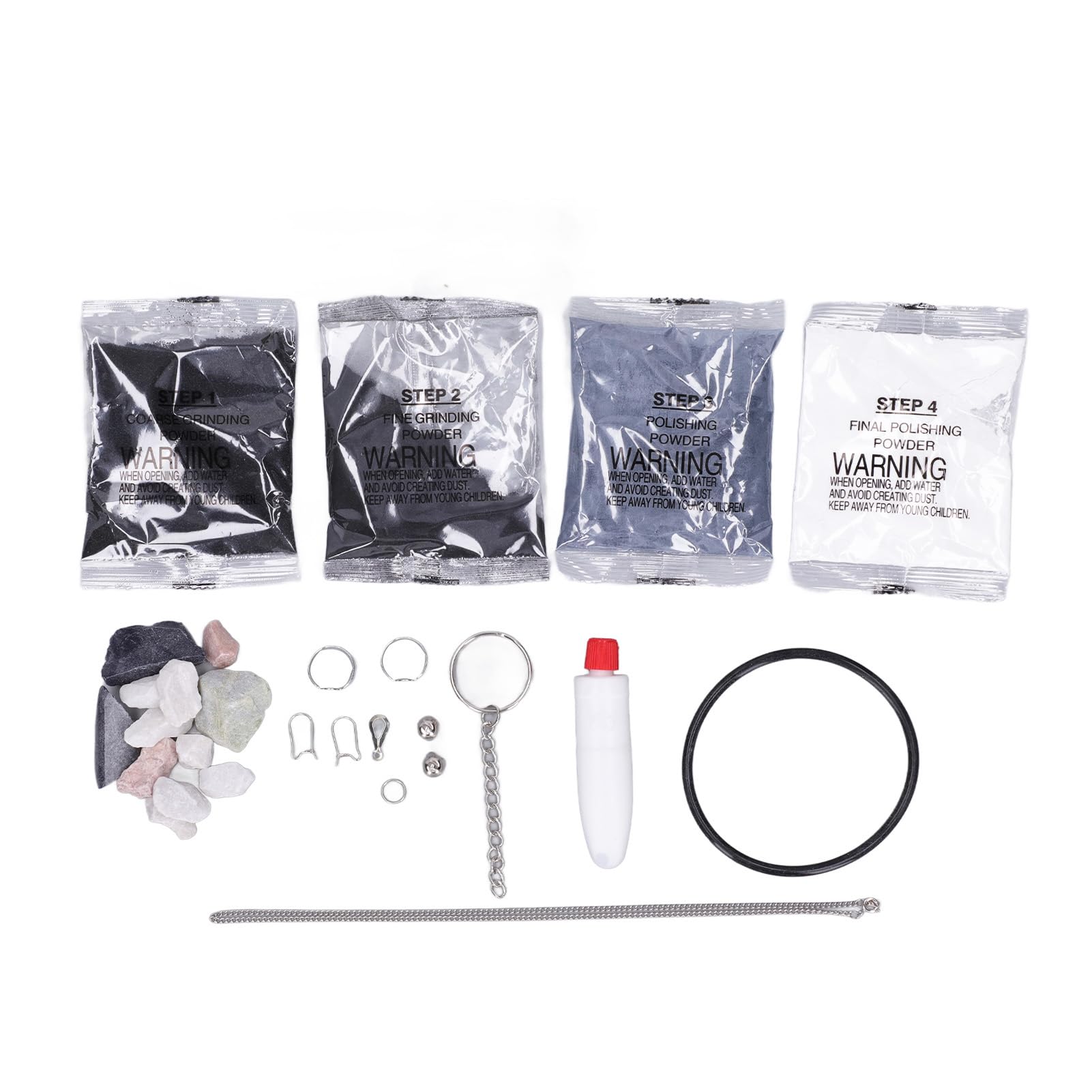 Cocoarm Rock Tumbler Kit HS-403, Edelstein-Elektrospielzeug für und Erwachsene, Komplette Polierkörner, Echte Raue Edelsteine, Leiser Als Andere Arten, Tolles - (EU-Stecker)