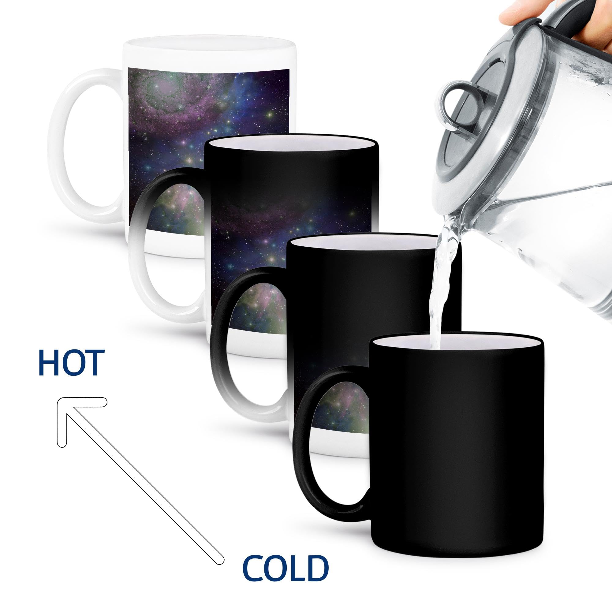 Amazon.com: 3dRose Stars galaxies and nebulas - navy night sky blue and  purple space photography collage - astronomy 11oz Magic Transforming Mug :  Home & Kitchen
