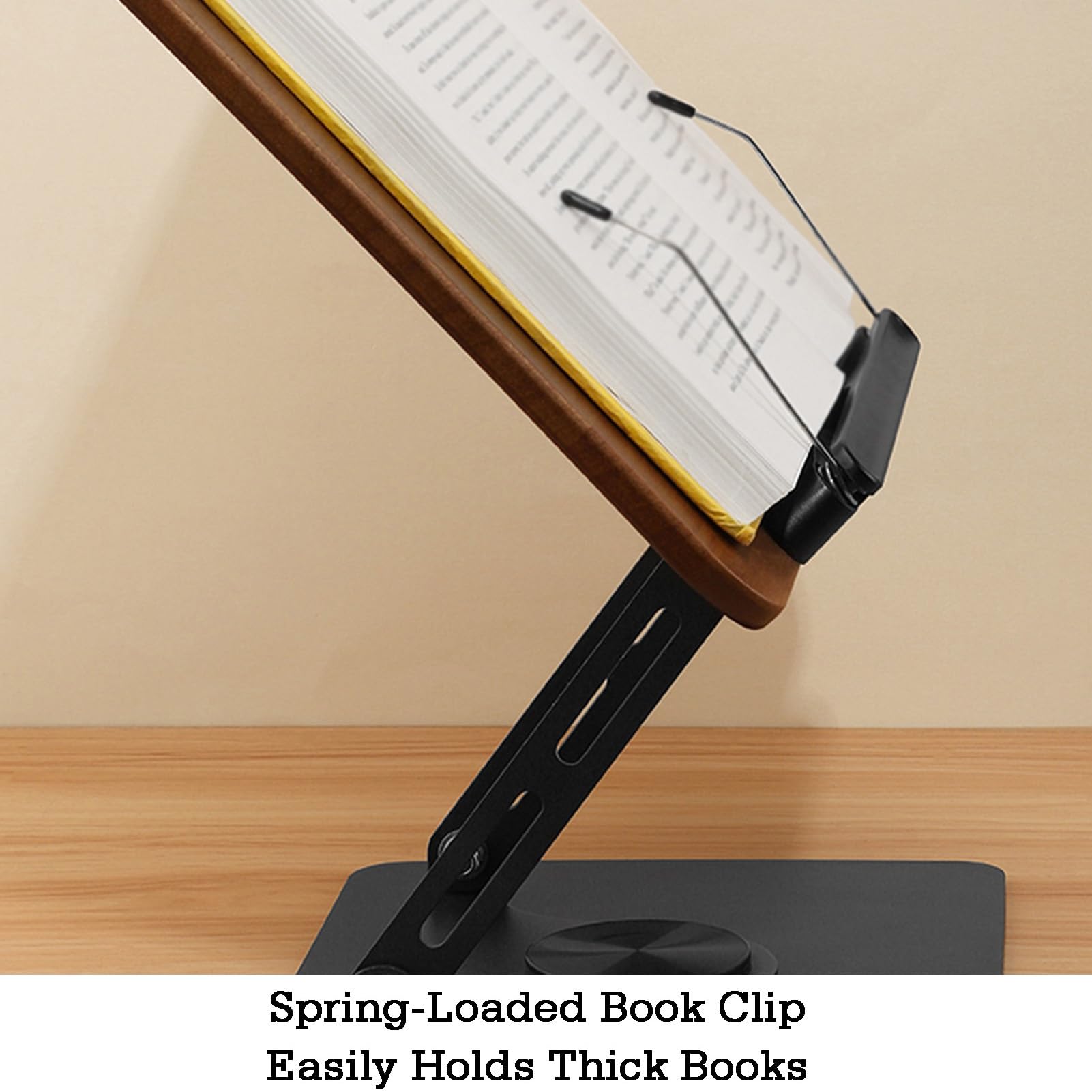 Atril, soporte de madera for lectura de libros | Diseño atractivo con esquinas redondeadas, for libros, portátiles y recetas de oficina en casa.(White,51-119cm)