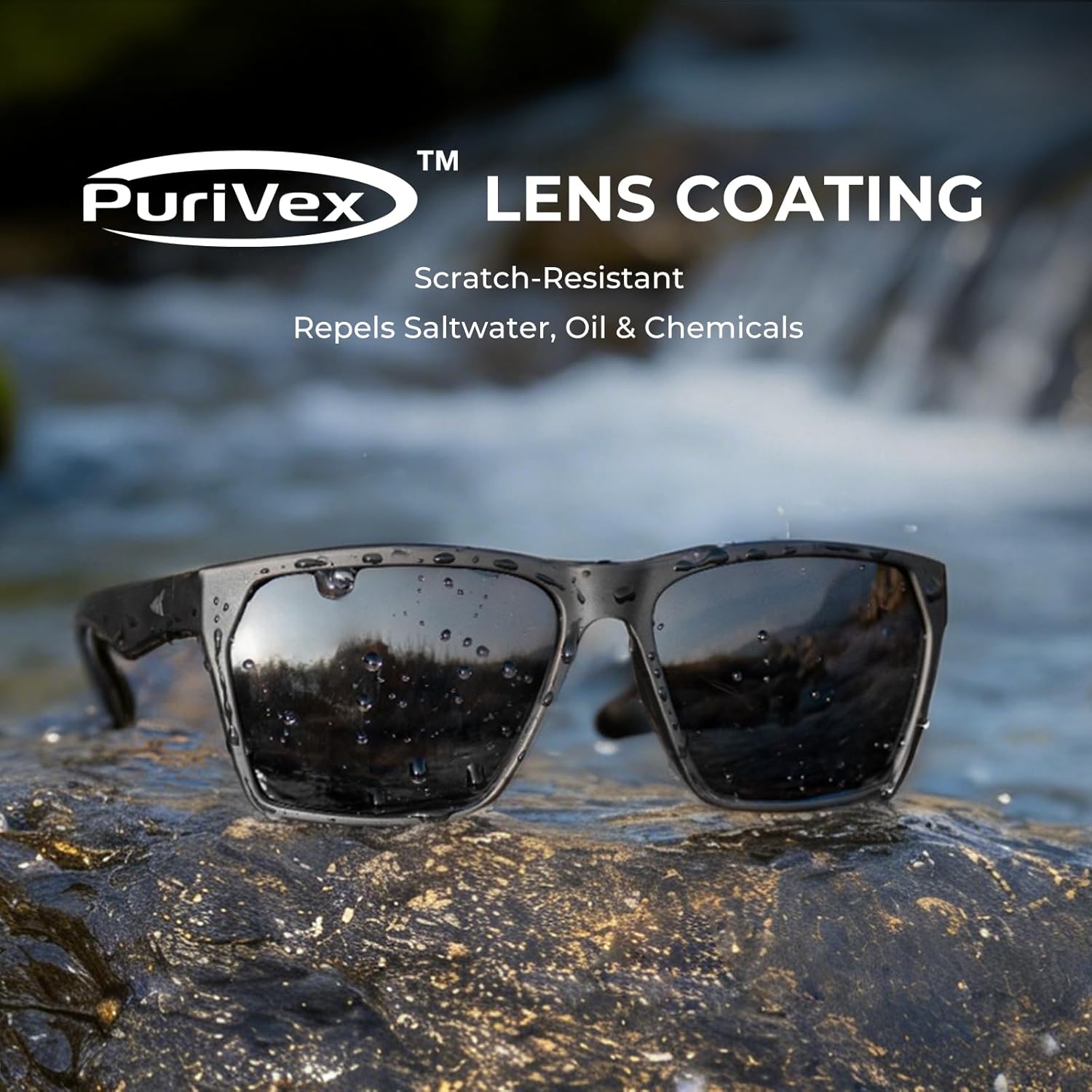 KastKing Beartrap Polarized Sports Fishing Sunglasses, With PuriVex Protective Lens Coating, Wayfarer Design, Men Women