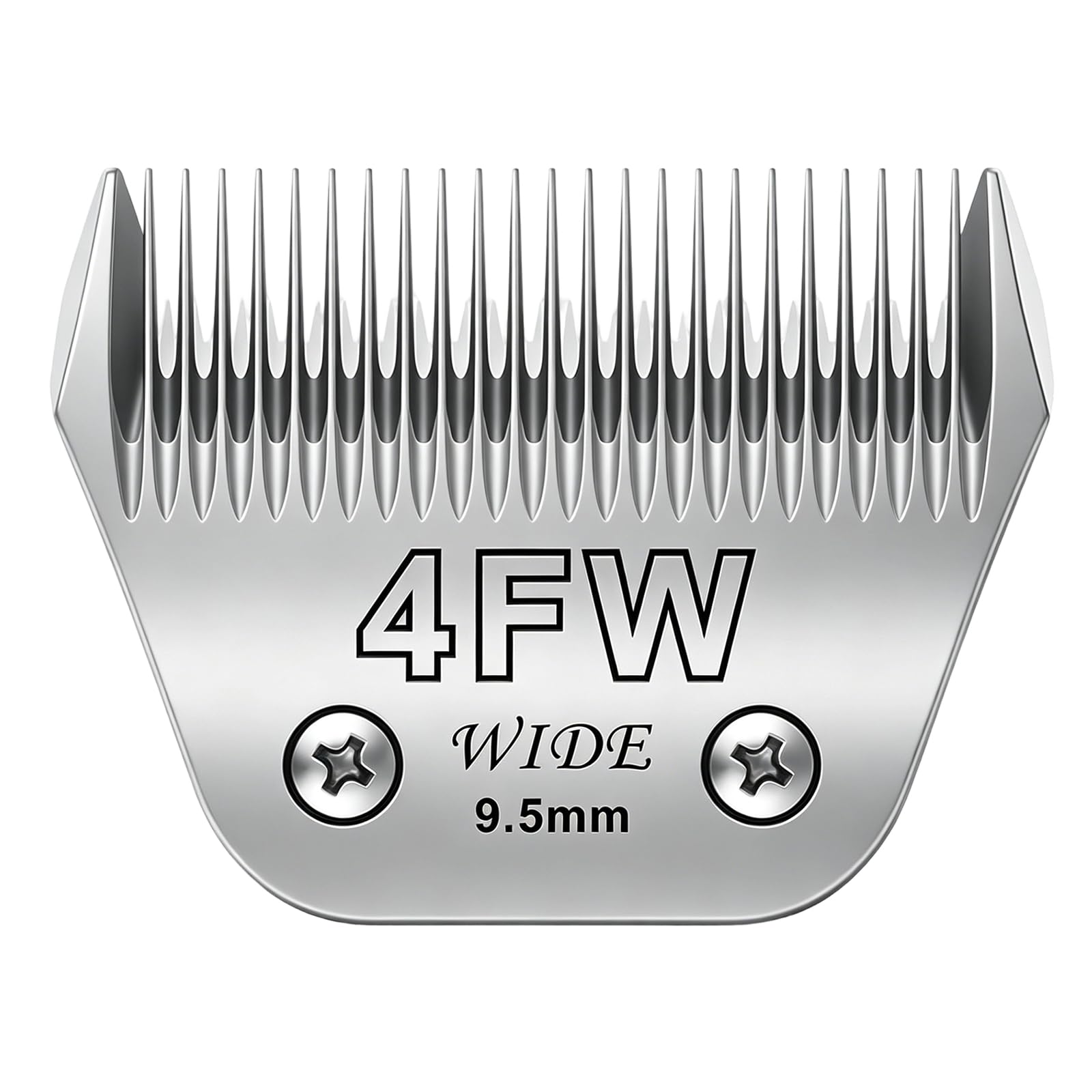 BILLAR® 4FW - Cuchillas de aseo para perros de hoja ancha, desmontables, compatibles con cortadoras Andis, Oster A5, Wahl km10. Longitud de corte 3/8 pulgadas (9,5 mm)