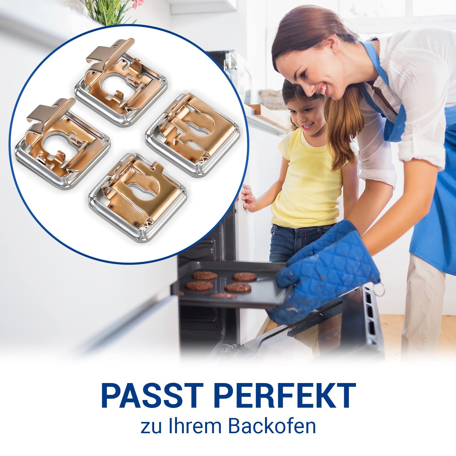 VIOKS Set di 4 prese di ricambio per Bosch 00631174 / fornello Siemens accessori per forno a griglia e forno Bosch, parti di ricambio Siemens, per forno Constructa