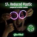 100 Ultra Bright Glow Sticks Bulk - Glow in The Dark Party Supplies Pack - 8" Glowsticks Party Favors with Bracelets and Necklaces gallery image