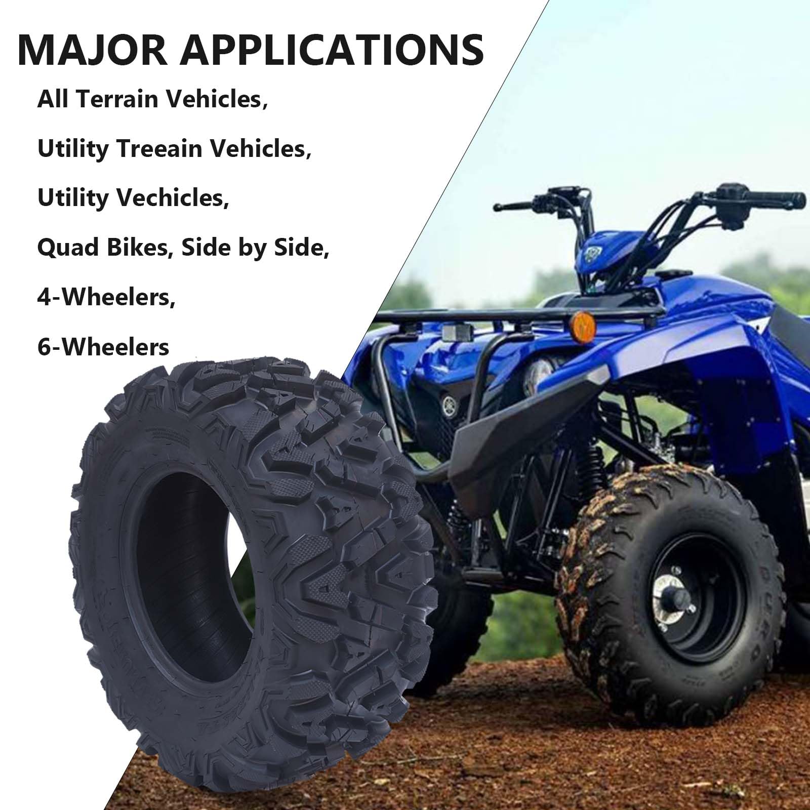 Snapklik.com : 26x11-14 ATV Tire, 6PR, ATV/UTV Tires, All-Terrain Tires ...