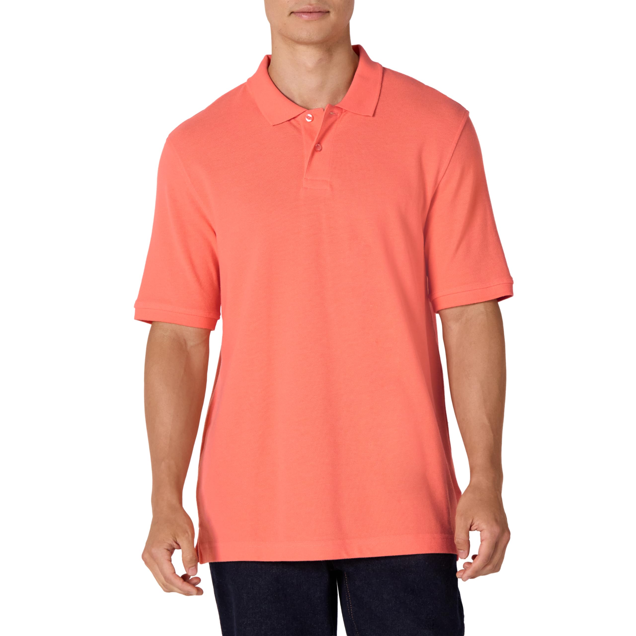 Amazon EssentialsMen's Regular-Fit Cotton Pique Polo Shirt (Available in Big and Tall)