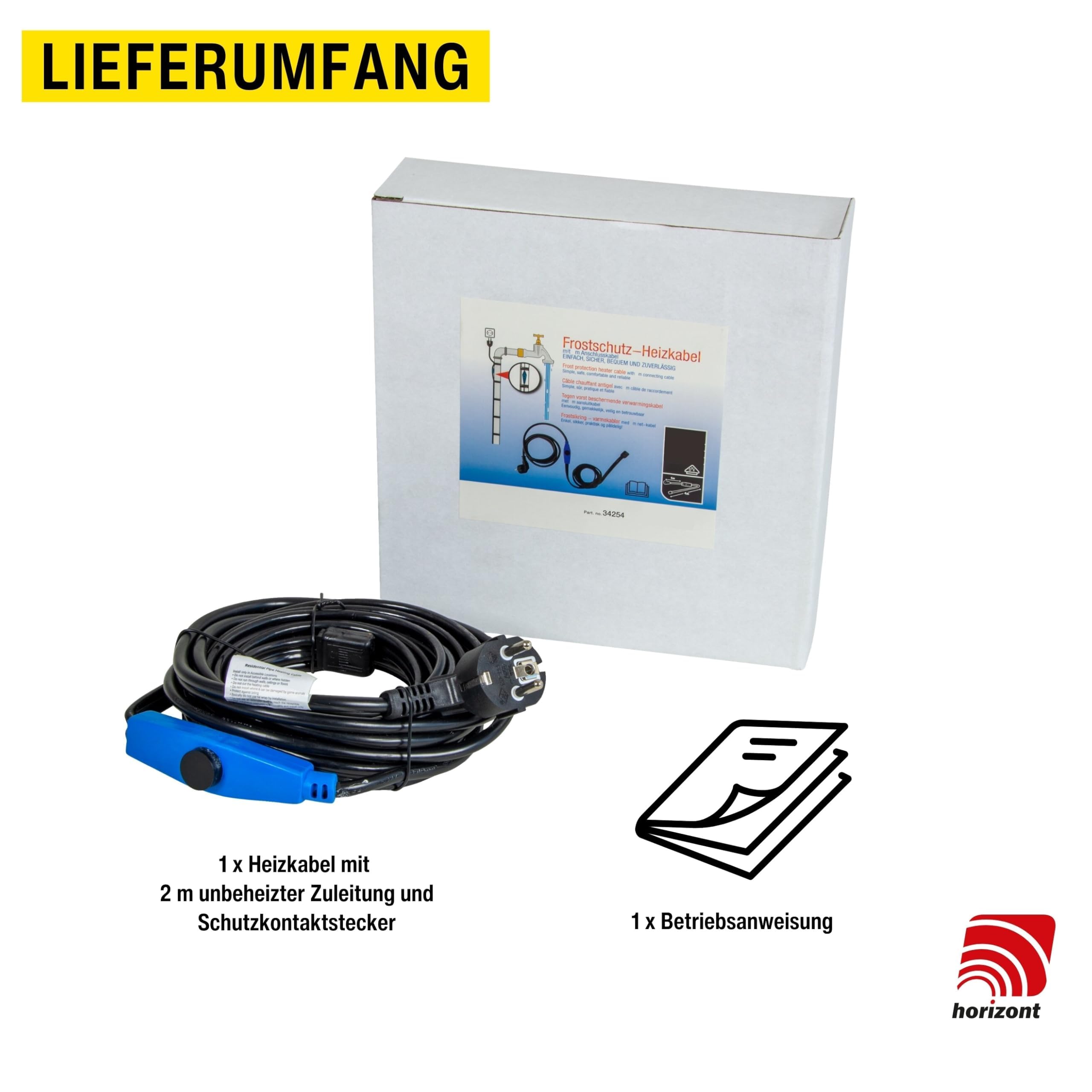 Kabel grzewczy z termostatem 1-48 m wodoszczelny elektryczny grzejnik do wodociągów