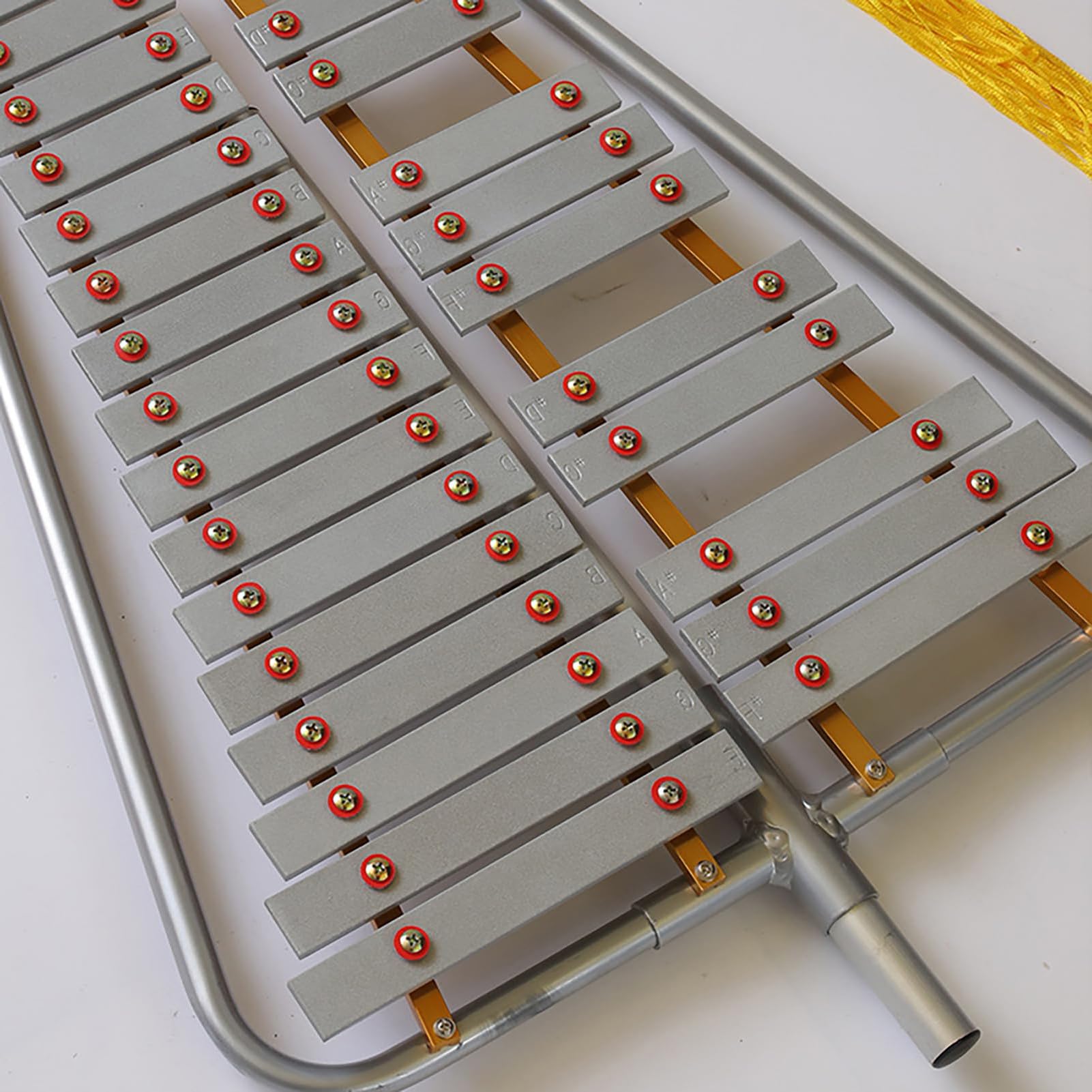 Glockenspiel Instrument, zestaw dzwonków perkusyjnych ze stopu aluminium, z młotkami i akcesoriami, zestaw perkusyjny dla początkujących uczniów do nauki i ćwiczeń