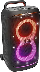 JBL PartyBox 520 - Portable Battery-Powered Party Speaker with AI Sound Boost, Up to 15 Hours of Play time, IPX4 Splash Proof, Multi-Speaker Connection by Auracast, and Telescopic Handle (Black)