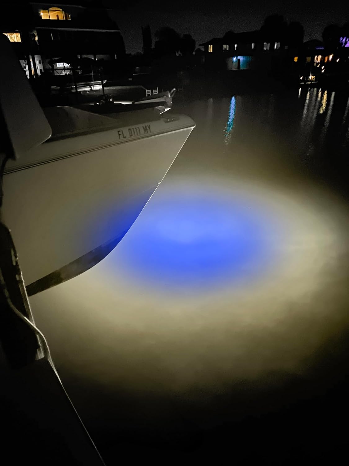 Apollo Iris Underwater LED Lighting System, Underwater Dock Light, Fish Light, 16000 Lumens (Blue/White (Center/Outer), 80 Foot Power Cord)