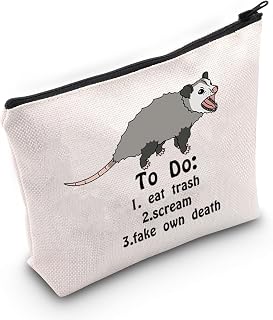 Opossum Lover Gift Opossum Design Makeup Bag Opossums Themed Cosmetic Bag America Wildlife Animal Lover Gift (Opossum Design M)
