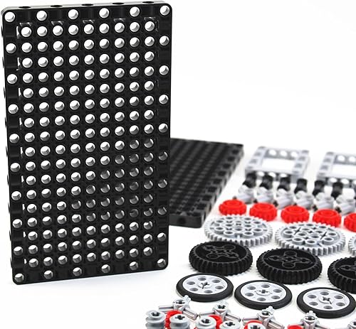 Miniatura 10 de 496 piezas técnicas piezas de bloques de construcción engranajes eje pin conector compatible con la marca principal juguete técnica leva engranajes