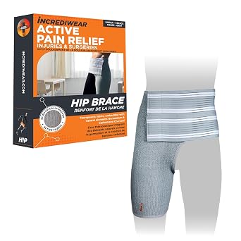 Incrediwear Hip Brace Hip Brace for Women and Men, Supports Hip Pain Relief and Aids Hip Injury Recovery, Reduces Swelling, Designed for Support, Comfort, Mobility Left Leg, Small
