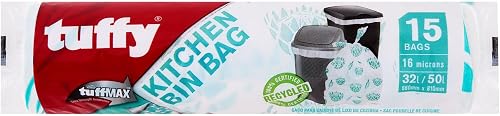 Tuffy Kitchen Bin Bags, 660 mm x 810 mm Size (Pack of 15)