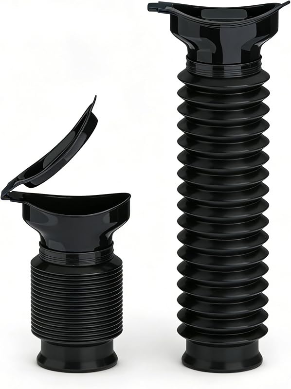 Botellas para orinar para hombres, orinal de emergencia, orinal portátil plegable 750ML | Urinarios para hombres a prueba de derrames, inodoro portátil para auto, inodoro celular personal retráctil, viajes, atascos y senderismo