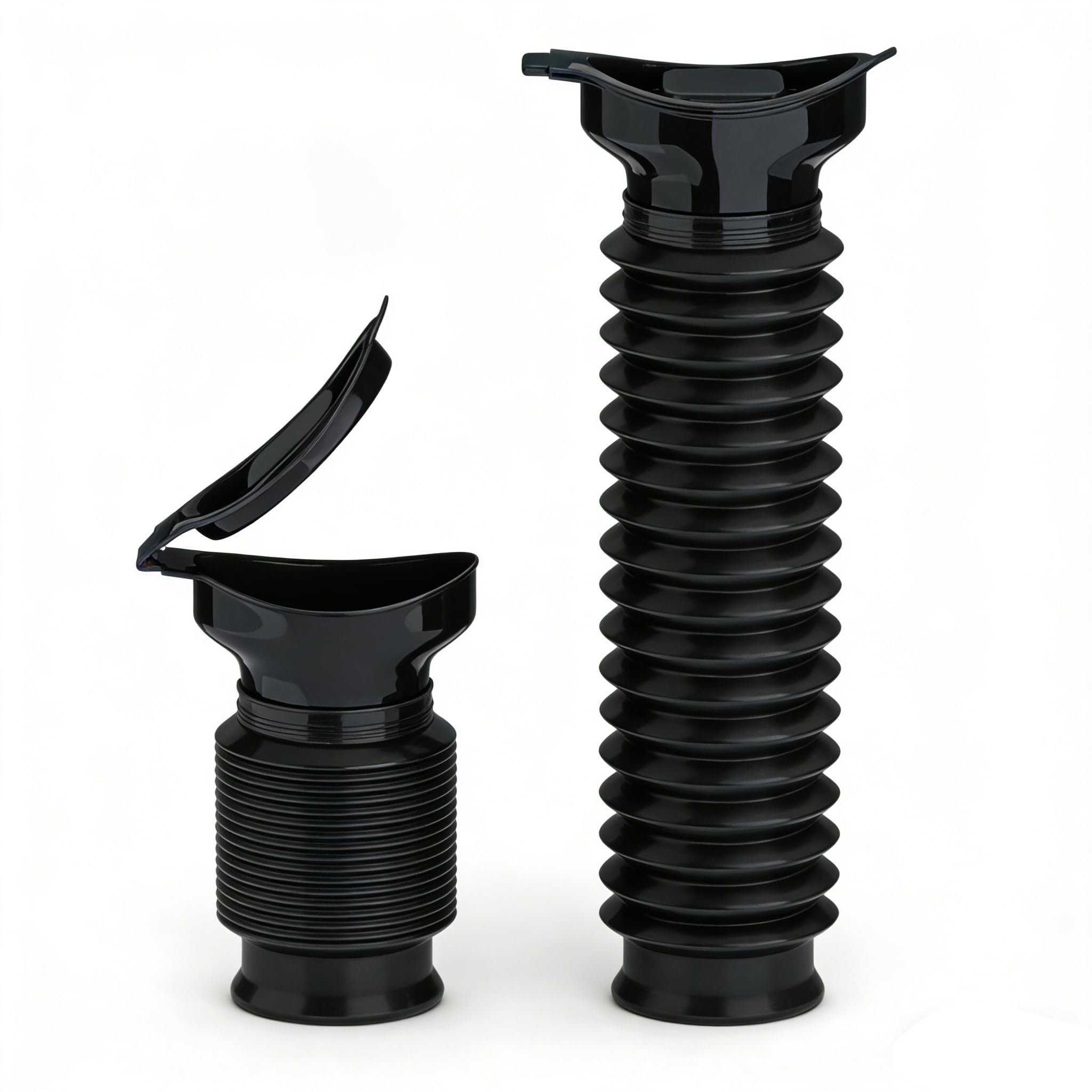 KkaFFe Adjustable Emergency Urinal 750ml, Portable Toilet for Car, Portable Mini Outdoor Camping Travel Shrinkable Personal Mobile Toilet Potty Pee Bottle for Adult (black, One Size)