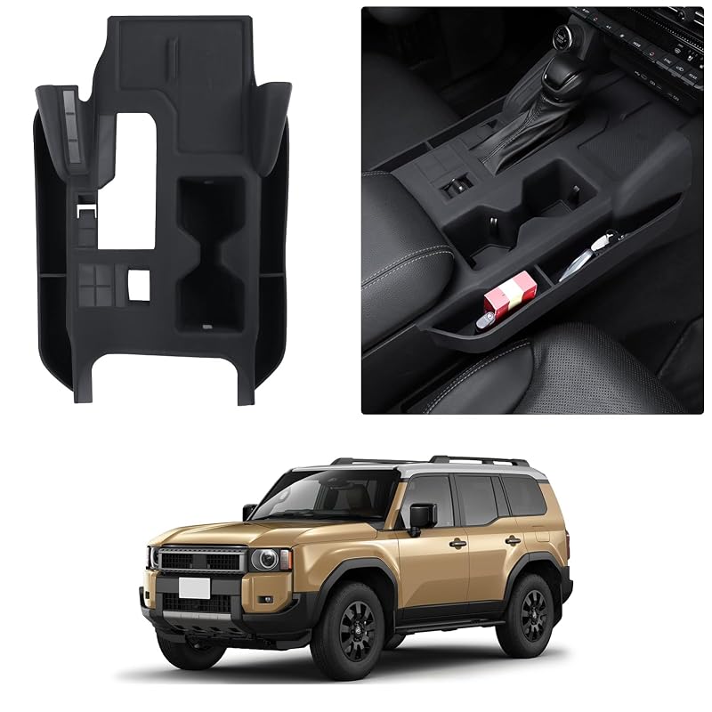 Caixa organizadora de silicone para console central Toyota Land Cruiser 250 2024–2027 LaIIker