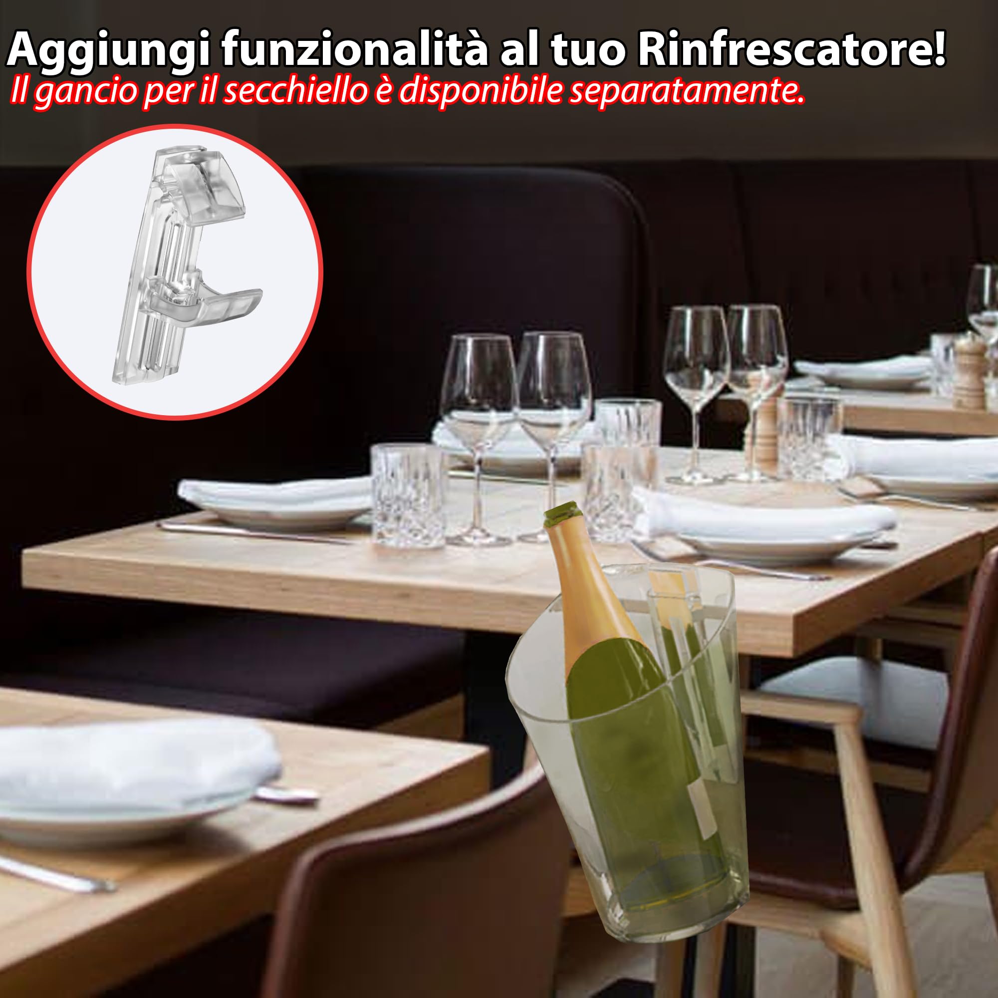 Sicignano | Juego de 6 copas de 30 cl, con 6 vasos de 36 cl, Timeless para vino, agua, licores y cócteles, cristal ecológico, transparentes, resistentes – regalo cubo champán Marea 1 botella