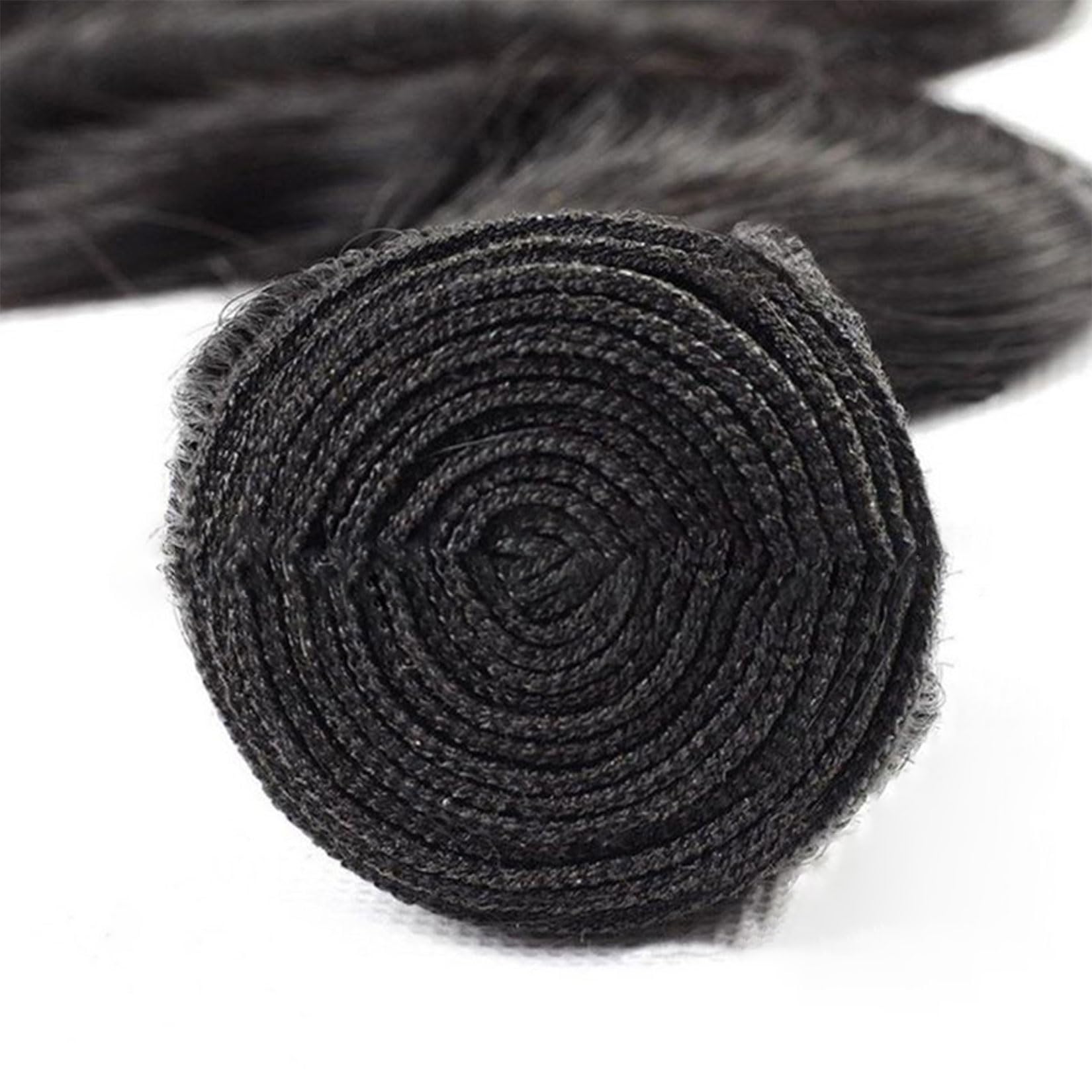 Capelli Brasiliani Ondulati Black Body 1 Ciocca Capelli Umani Doppiamente Selezionati Ciocche di Capelli Umani Non Trattati Estensioni di Capelli Umani Brasiliani Testa Intera,30inch