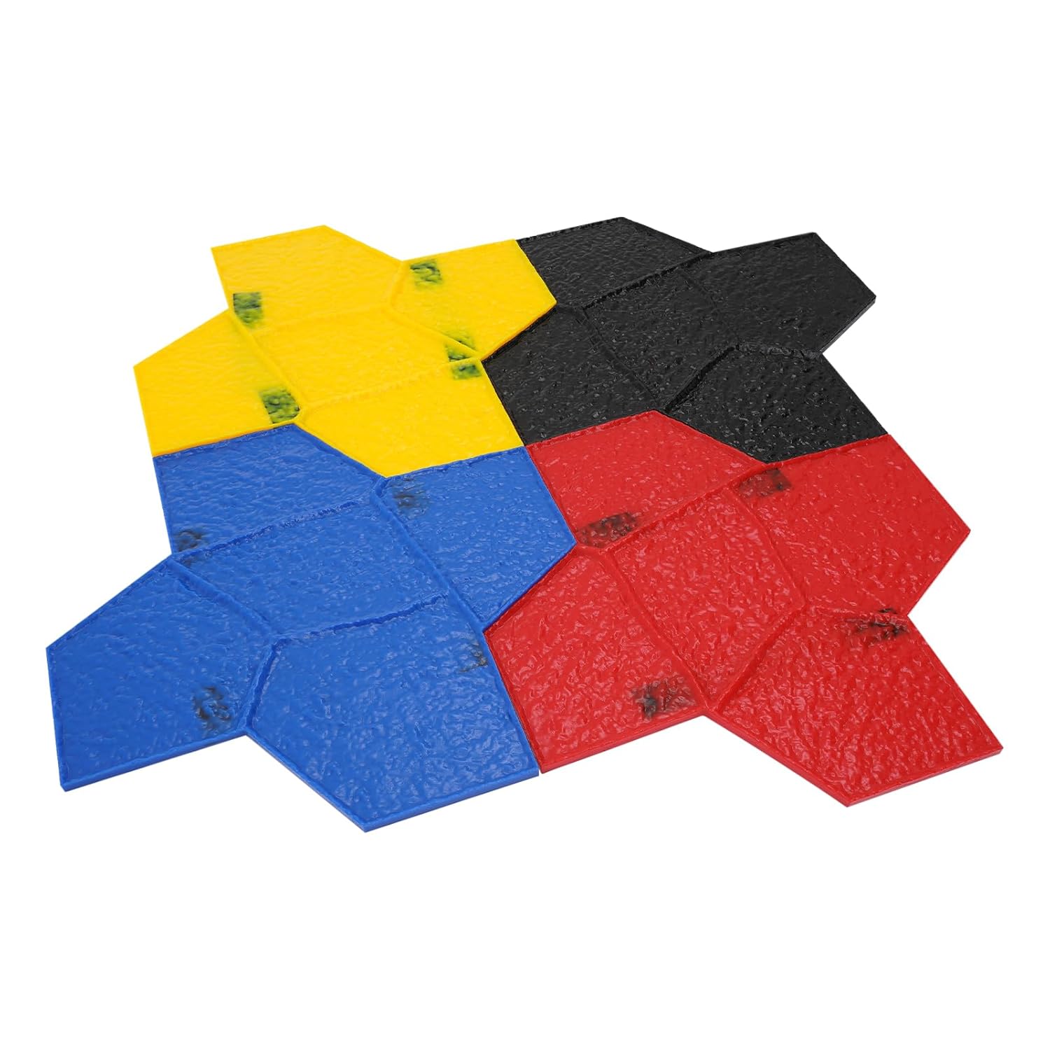 4 Sets Concrete Texture Mat, Concrete Texture Stamps Concrete Seamless Texture Pads Masonry Form Texture Stamp Kit, Concrete Stamping Molds Manual Cement Stamps for Walls Floors Driveways
