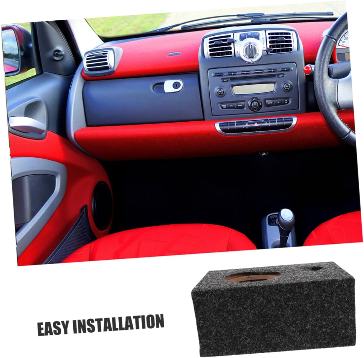 KESYOO Wooden Car Speaker Enclosure: 6.5 Inch Portable Subwoofer Box Empty Single Truck Speaker Boxes for Vehicle Audio Sound System