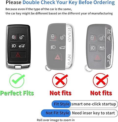 Miniatura 2 de Funda para llavero Land Rover, compatible con Land Rover Range (B rojo)