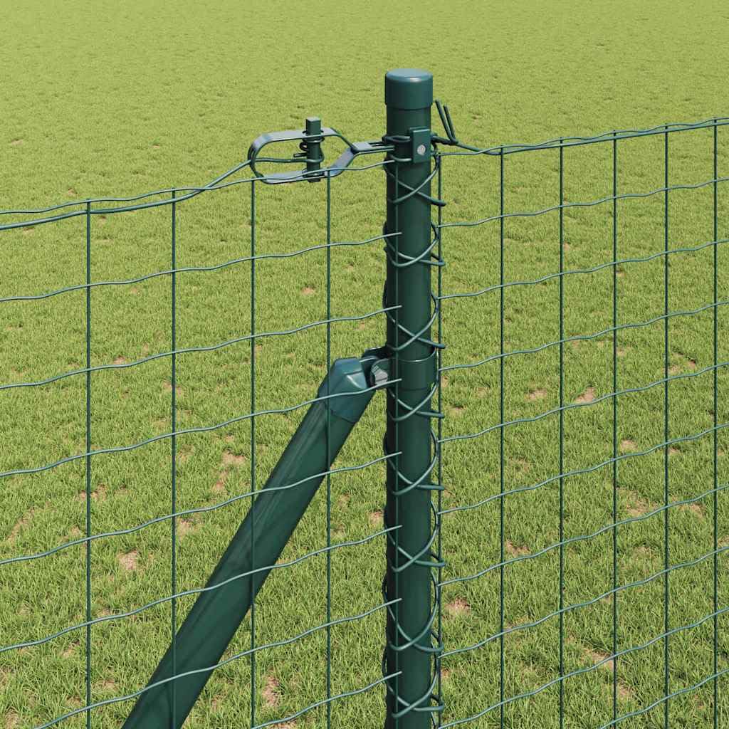 Poste para valla de jardín, 52 unidades, 3,2 x 180 cm, color verde | Acero galvanizado en polvo, resistente al óxido y a la intemperie, fácil instalación, kit completo para exterior