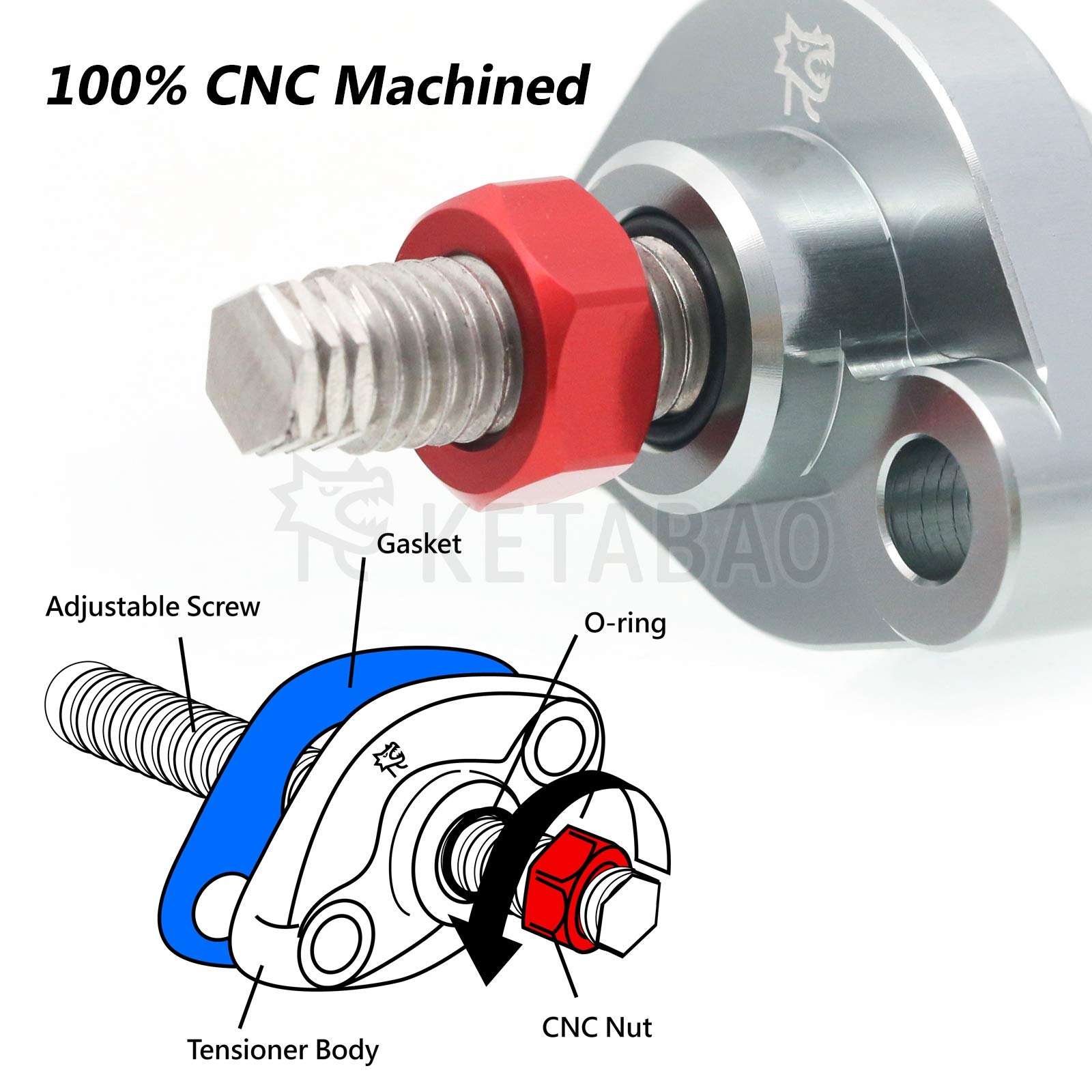 Amazon.com: KETABAO CCT Adjustable Manual Cam Chain Tensioner 