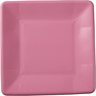 Candy Pink Square Dessert Plates (7