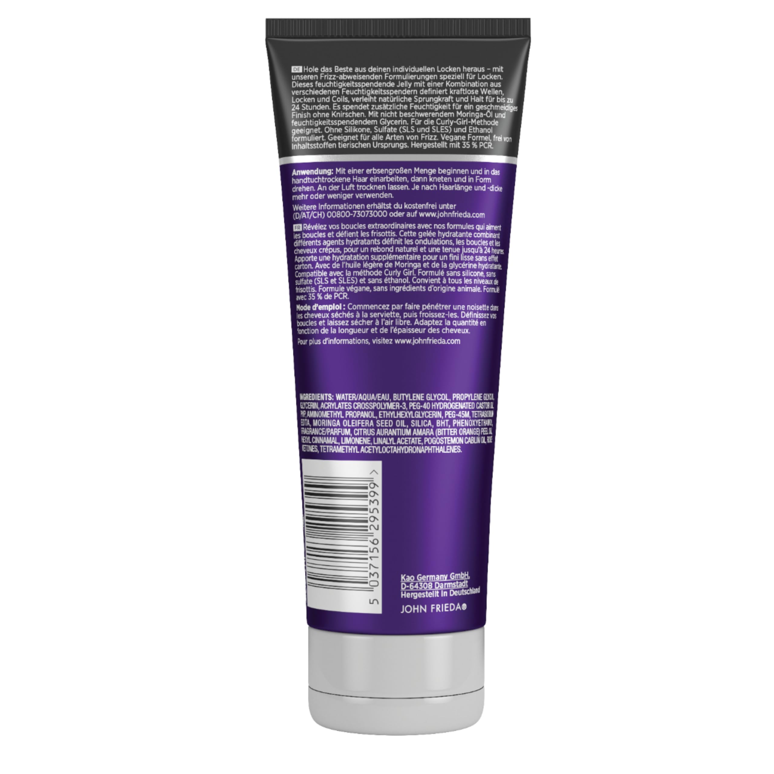 John Frieda Traumlocks Jelly – zawartość: 200 ml – nawilżający – definiuje i nadaje sprężystości do 24 h – Frizz Ease Serie