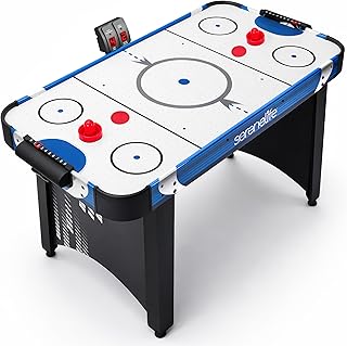 SereneLife 48" Air Hockey Game Table, w/Built-in Score Tracker & Puck Dispenser, Digital LED Scoreboard & Accessories