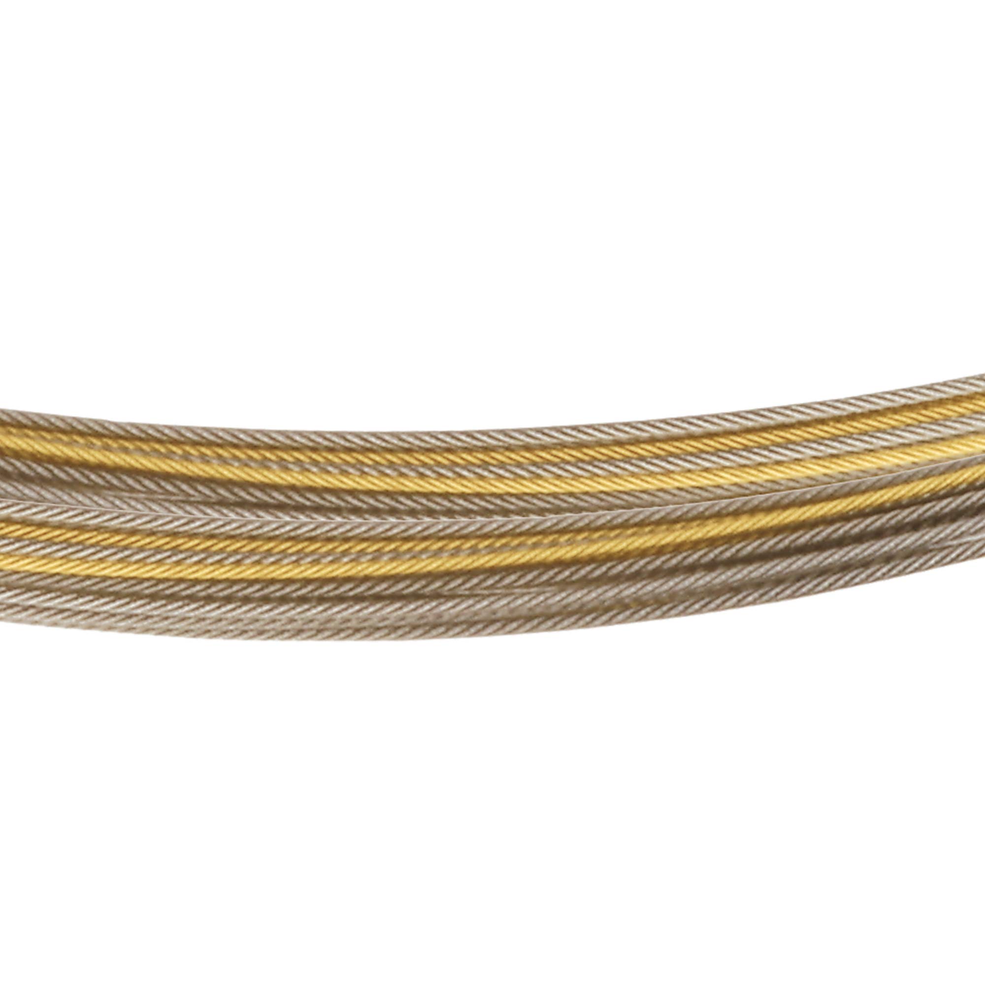 Ernstes Design Drahtseil Kette DS.35.Bi 35-fach Stahlkette Bicolor vergoldet
