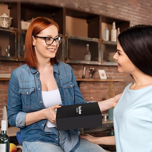 Miniatura 6 de Juego de 2 copas de champán de cristal soplado a mano, 8.4 onzas, elegantes copas de tulipán, regalo ideal para bodas, aniversarios, día de Navidad