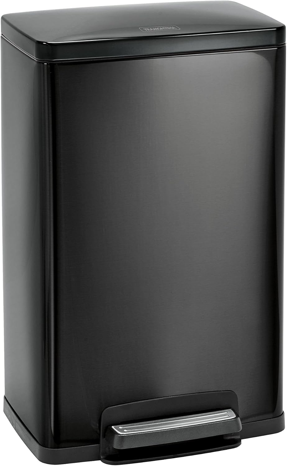 Tramontina Rectangular Step Can Freshener System, Trash Can (Charcoal Gray, 13