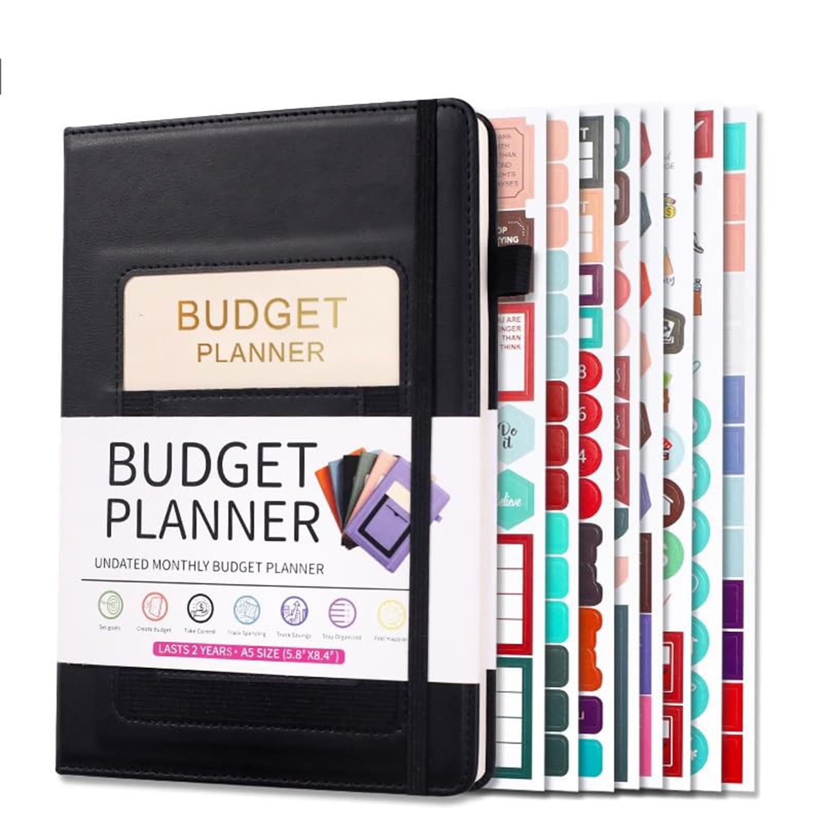 THE WHITE SHOP Budget Planner, Monthly Budget Book, Expense Tracker Notebook, Undated Bill Organizer, Finance Planner, Take Control of Your Money, Account Book, Manage Your Finances