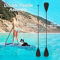 Vista 6 de LBW SUP Paddle Board Paddle Stand Up Paddleboard Paddles - 3 o 4 piezas de aleación flotante portátil SUP Kayak Paddle ajustable de 2 lados