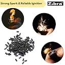 Zibra Universal Lighter Flint Stone I Black 50 Genuine Lighter Flint Pellet I Strong Spark Fire Starter Replacement Flint I Compatible with Zippo, Clipper & Other Wheel Lighters gallery image