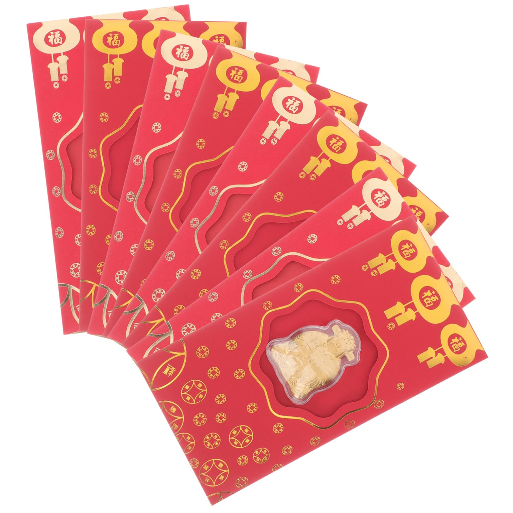 SEWACC 40 Piezas Sobre Rojo Del De La Riqueza Sobres Rojos Del Año Del Conejo Zodiaco 2023 Sobres Rojos Chinos Hong Bao Chino Decoración Lai Ver De Dinero Hoja De Oro