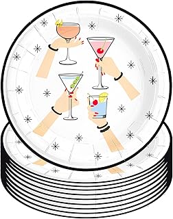 Bachelorette Party Decorations Supplies, Martini Aperitivo Cocktail Plates, Hangover Kit, Bachelorette Party Plates, Wedding Favor, Girl Night Party Martini Birthday Party Decorations 1DZ
