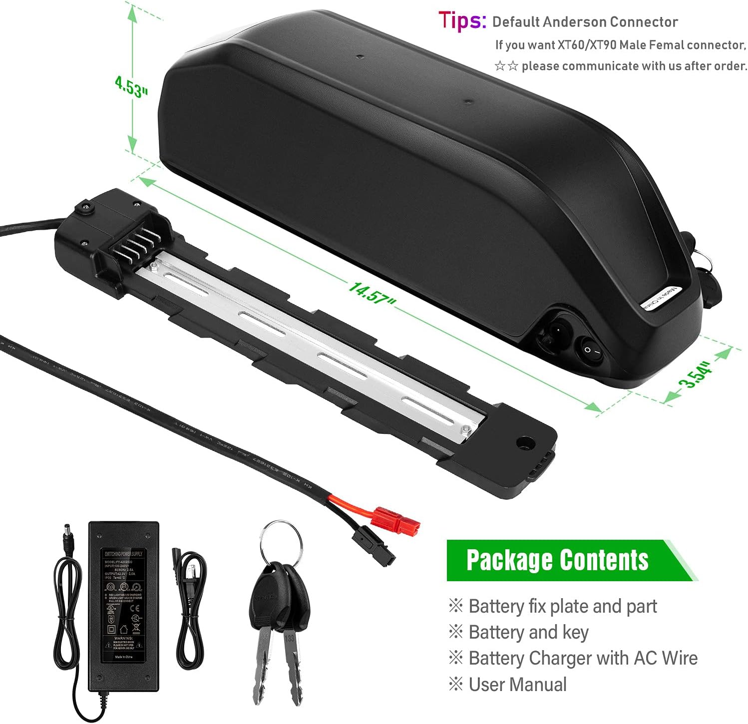 FS Fushield 52V 13AH Ebike Battery (US Warehouse), Electric Bike Lithinum Battery Pack with Charger 30A BMS Protection for 1000W-200W Bafang/Voilamart/Tongsheng and Other Motor (Top A Grade Cell) … : Sports & Outdoors