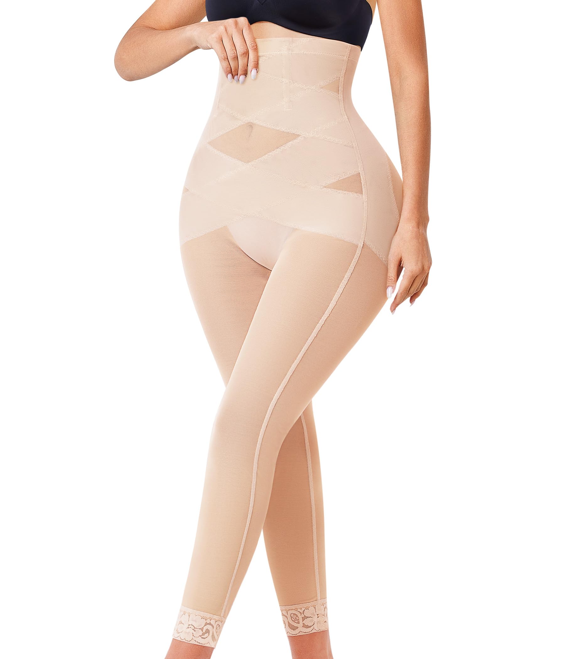 Nebility Women Tummy Control Shapewear Butt Lifter Body Shaper Shorts Thigh Slimmer Under Dress