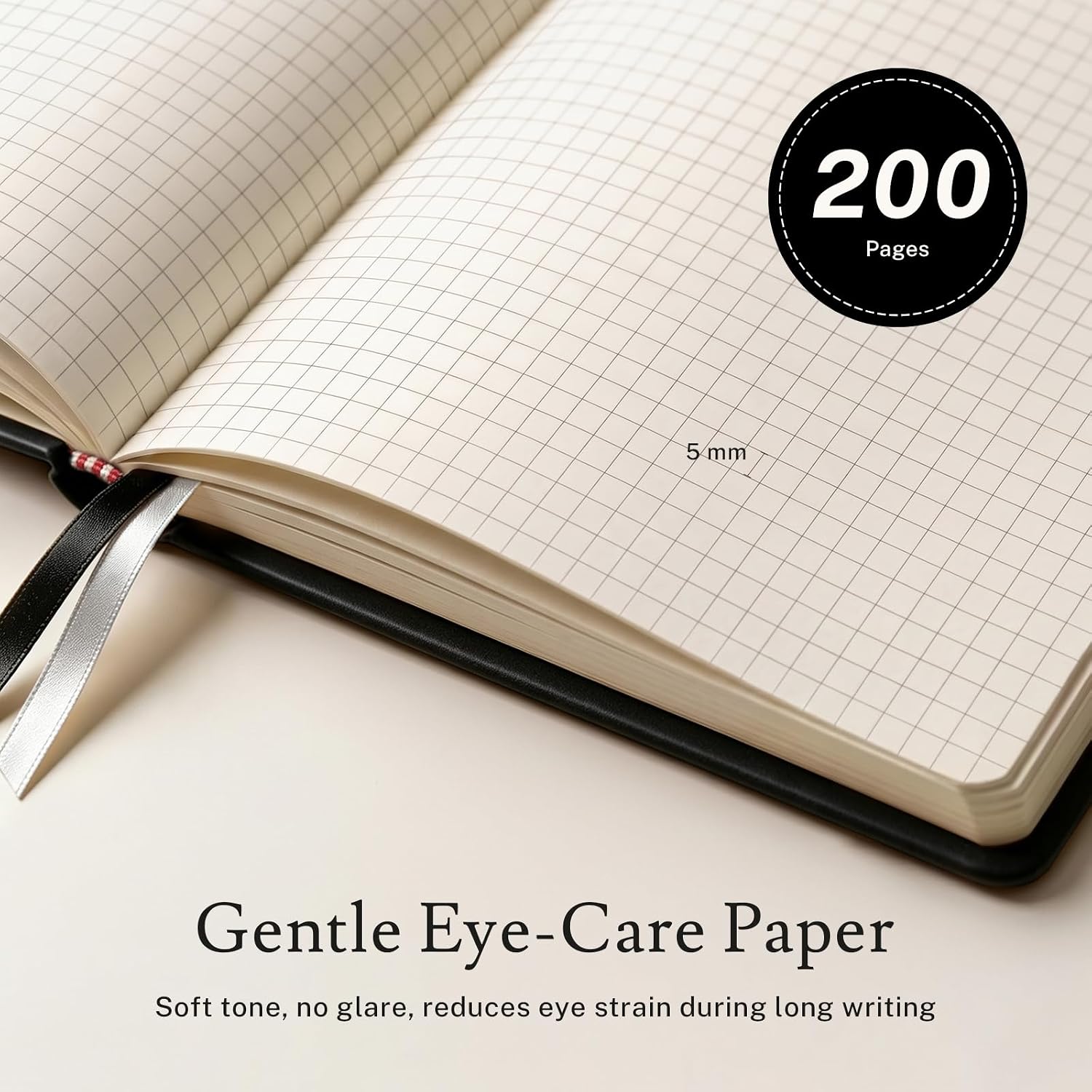 PAGELYST Graph Grid Paper Notebook 200 Pages, 4 Pack, A5 Size 5.7'' x 8.3'' image 2