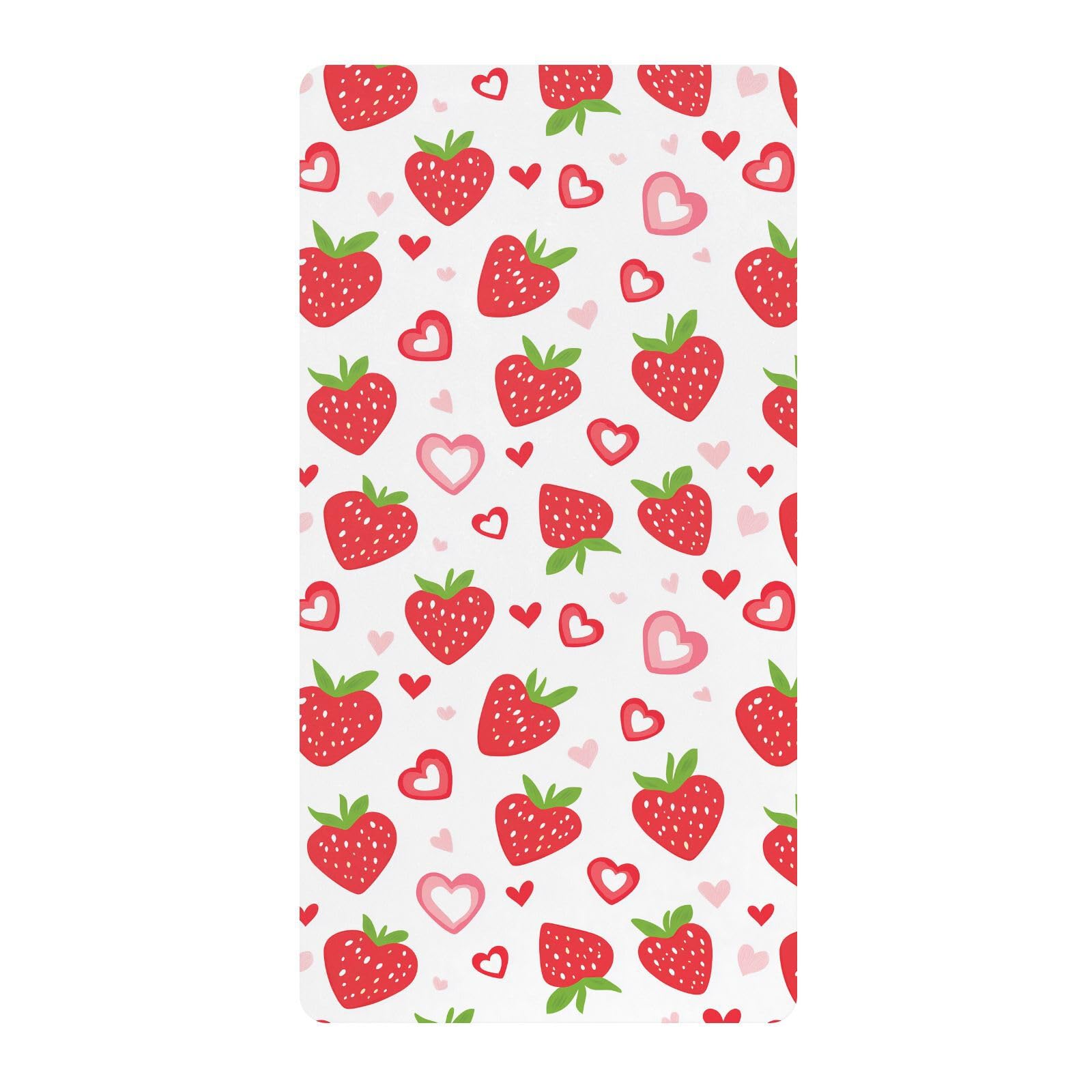 Sábanas de algodón para cuna para bebés, niños y niñas, ultrasuaves, estilo campestre, San Valentín, para decoración de guardería, 1 paquete de sabanas para 52 x 28 pulgadas
