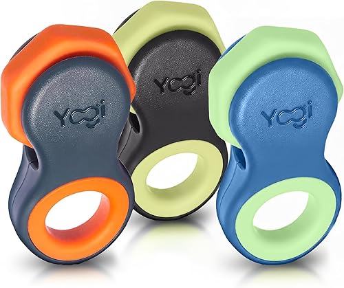 Miniatura 13 de Yogi Fidget Toy para adultos y niños – Juguete sensorial para aliviar el estrés con 5 anillos de silicona para los dedos – Silencioso Fidget